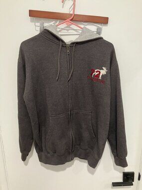 Prairie Mountain Yellowstone Embroidered Full Zip Hoodie, Gray, Size Small